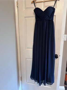 Bill Levkoff Navy Evening Gown